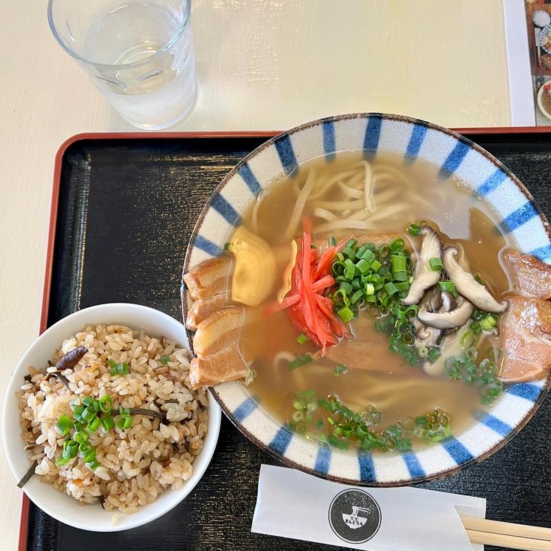 宜野座そば（並）じゅーしーセット(食堂まんじろう)