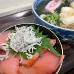 穴子天蕎麦と小鉄火丼(横浜魚市場卸共同組合　厚生食堂 )