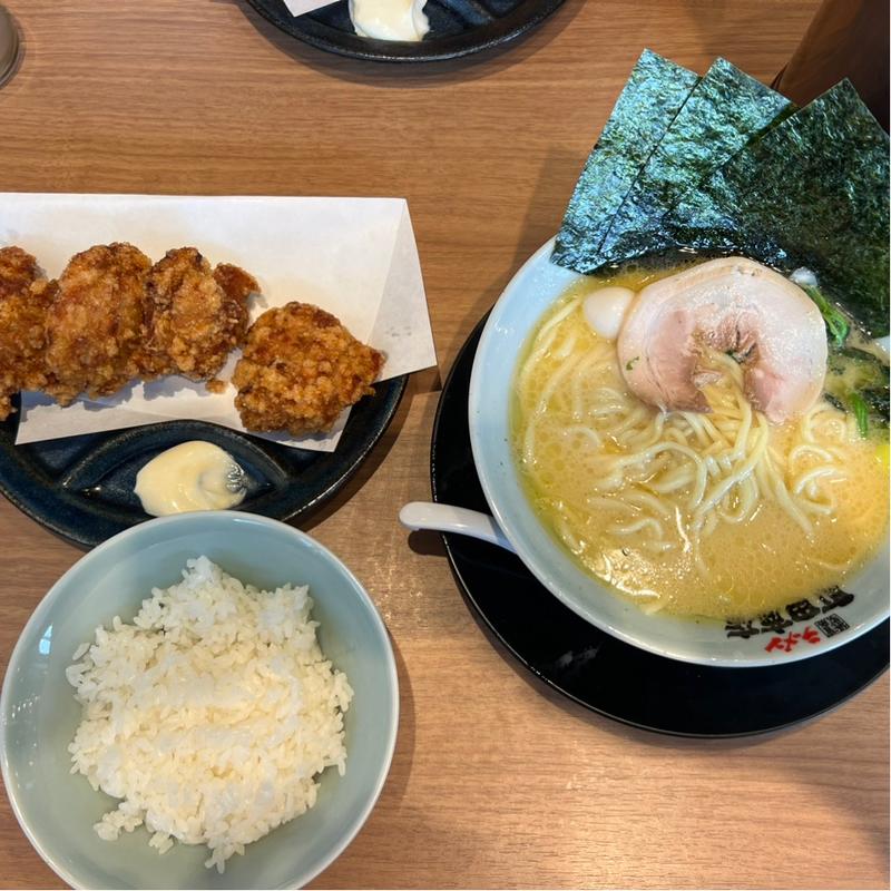 特製唐揚げセット、小ライス(町田商店 保木間店)