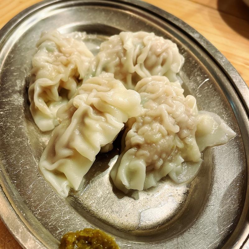 鴨と下仁田ネギ雲呑(大衆酒場 チャン栓チャン)