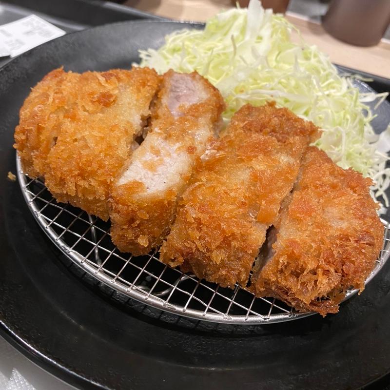 上ロースかつ定食(松のや 中洲店)