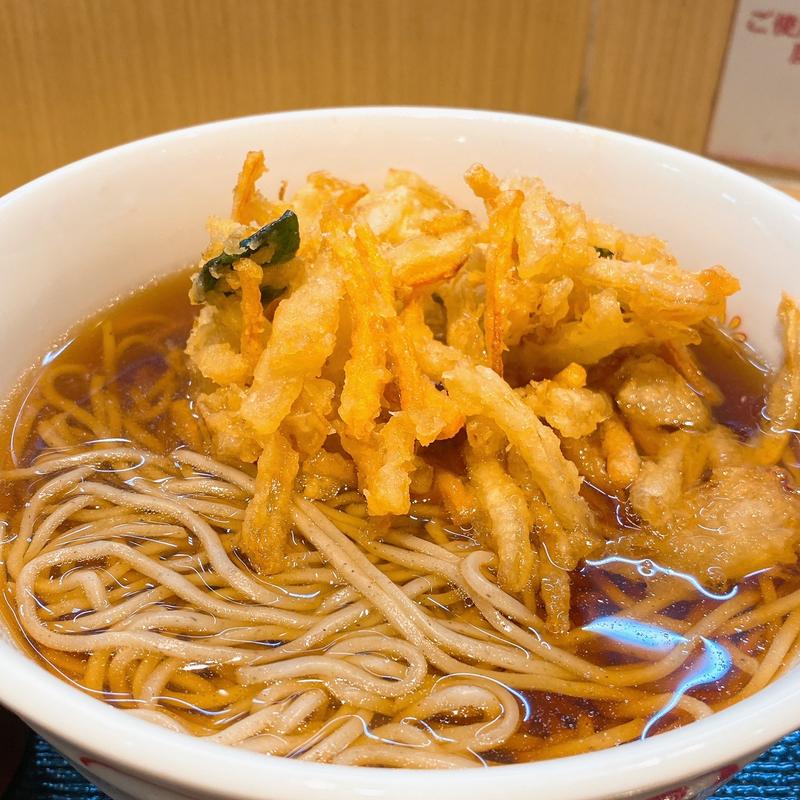かき揚げそば(いろり庵きらく 稲毛店)