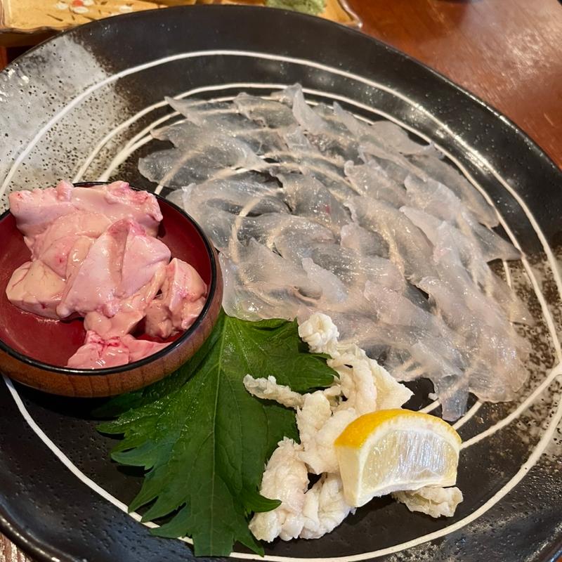 カワハギ造り(居酒屋 どんどん )