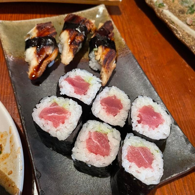 鉄火巻と焼き穴子(居酒屋 どんどん )