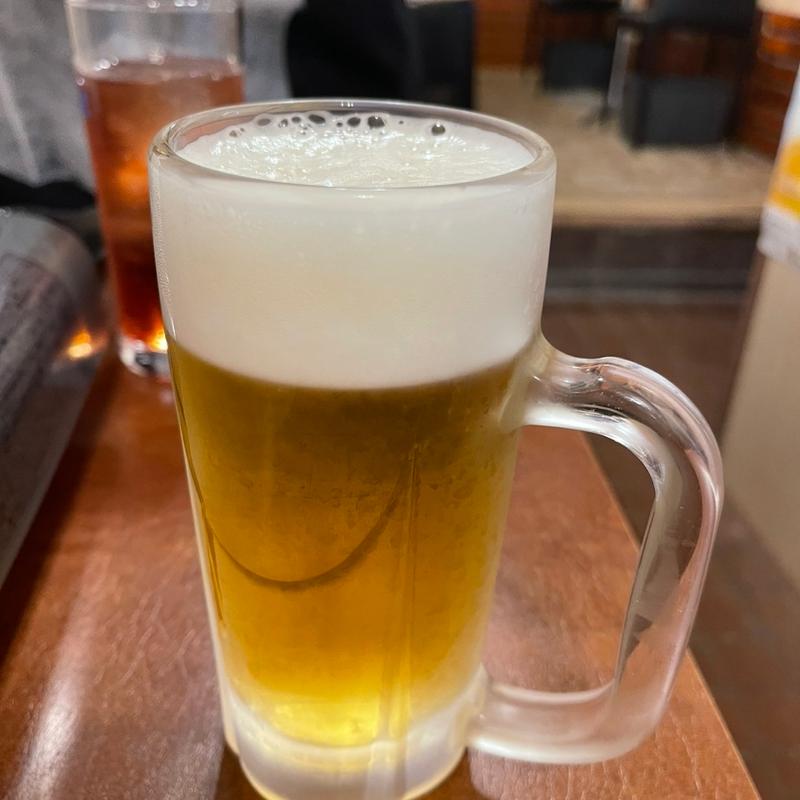 サッポロクラシック樽生中(焼いてもらうジンギスカン専門店 大門ひつじ亭 駅前店)