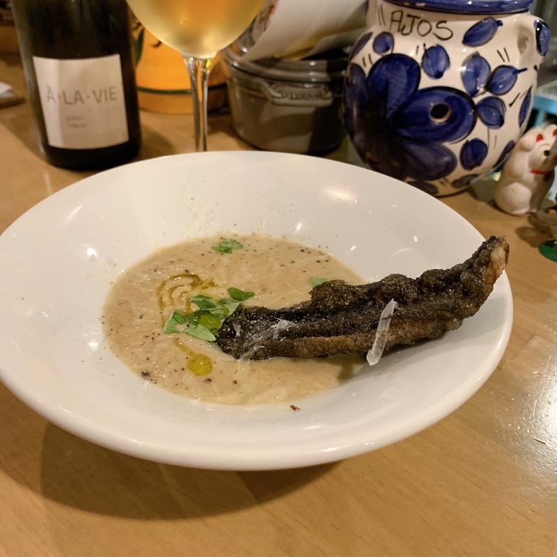 ナスのポタージュ、いわし(サプライ)