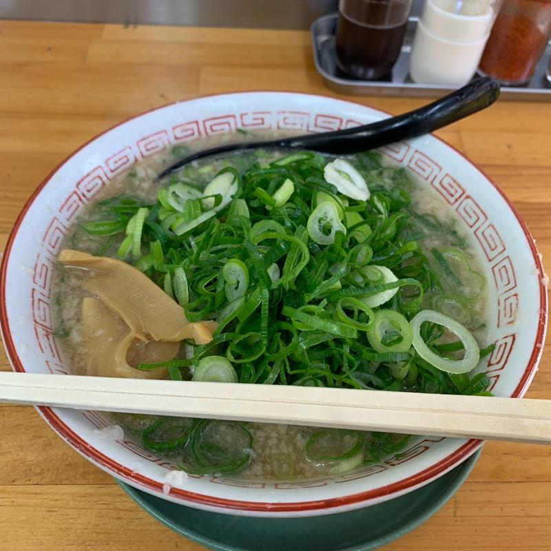 ラーメン麺カタねぎ増し(ふくや )