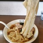 （限定）超巾広麺 ひもかわラーメン(自家製麺 麺屋 翔)