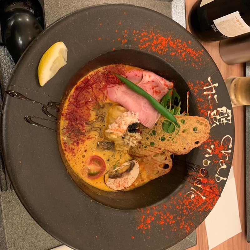 赤ラーメン(カニ蟹crab noodle 三宮〜フレンチラーメン専門店〜)