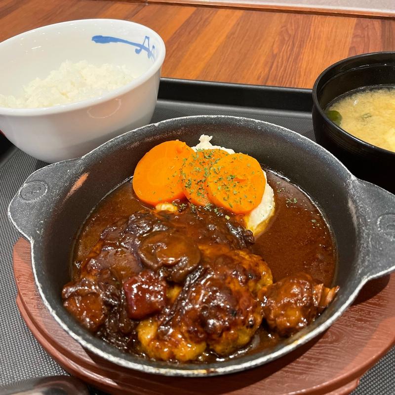 ビーフシチューハンバーグ ライスセット(松屋 神田小川町店)