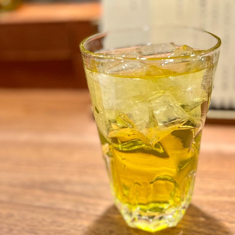 緑茶ハイ(鉄板焼 工藤)
