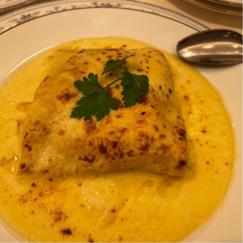 海の幸クレープ巻きのクリームグラタン(レストラン香味屋 （カミヤ）)