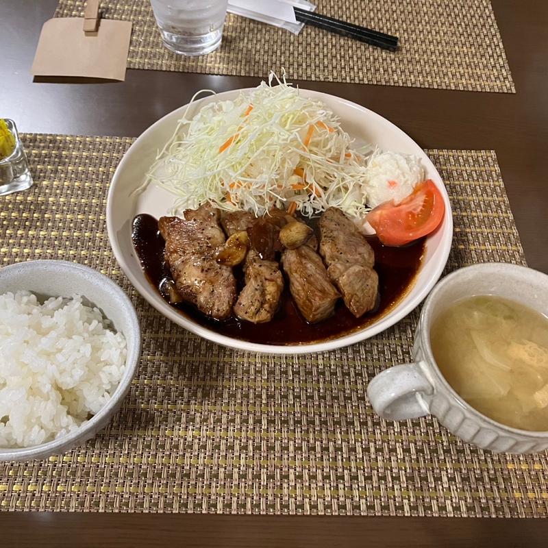 豚テキ定食(cafe OWL)