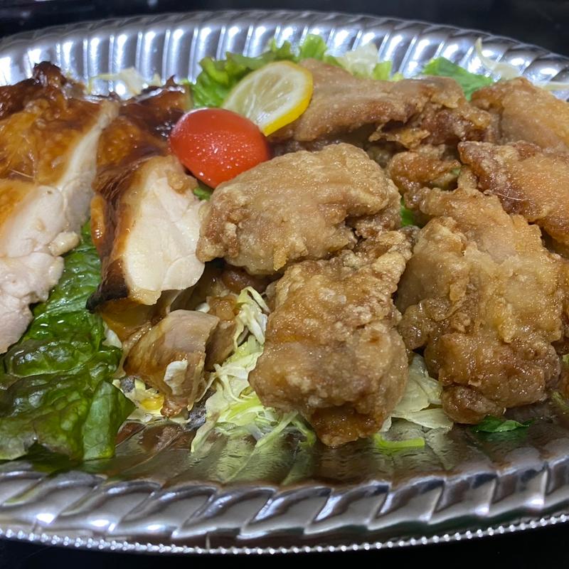 チキンステーキと唐揚げ(フードウェイ中洲食小町店)