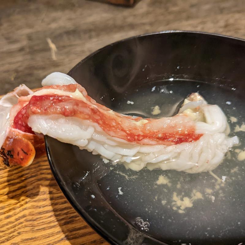 タラバガニのしゃぶしゃぶ(松陰鶴水)