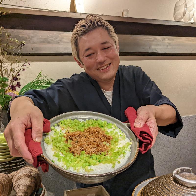 蕪とチリメン御飯(松陰鶴水)