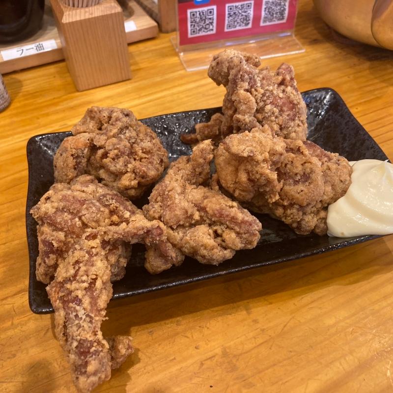 ツィーターサービスの唐揚げ(濃厚味噌ラーメンジム　味噌のジョー坂東店)