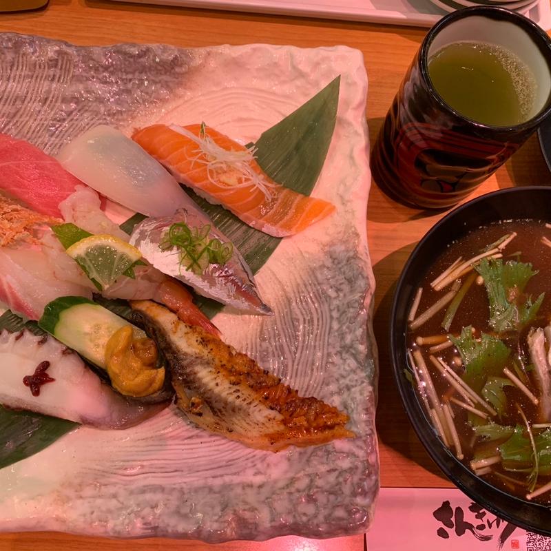 寿司ランチ(大気水産回転寿司 奈良店)