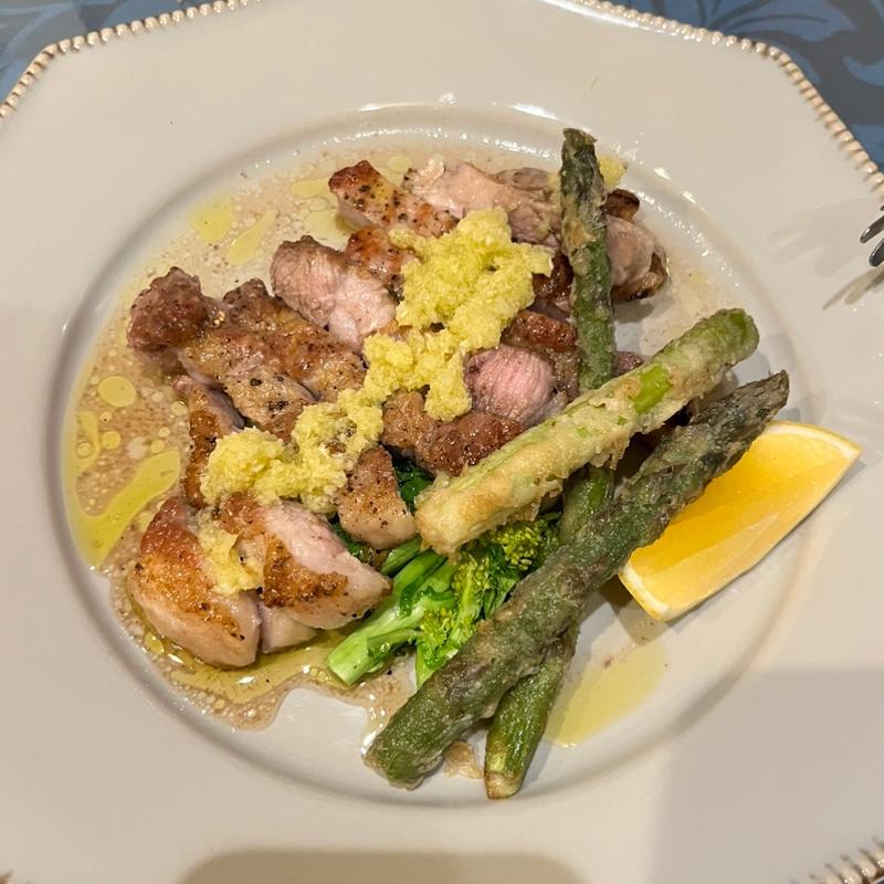 上川産ポークロースグリルホースラディッシュ添え(オステリアベーネ （Osteria Bene）)