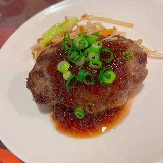 福島牛肉汁ハンバーグ定食(福島牛ステーキと肉汁ハンバーグ 文や ～FUMIYA～)