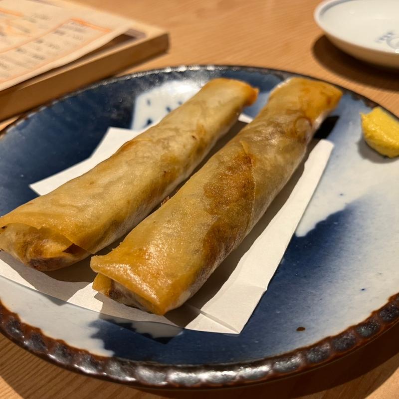 ポルチーニ茸の五目春巻(三茶呑場マルコ)