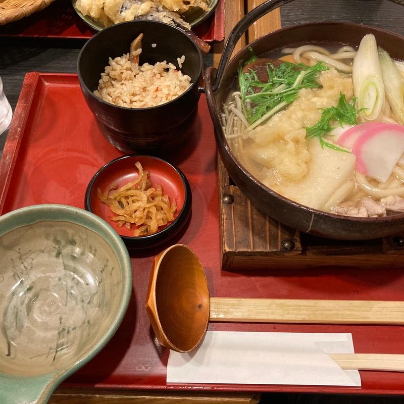 鍋焼きうどん定食(自家製麺 杵屋 ららぽーと磐田店)