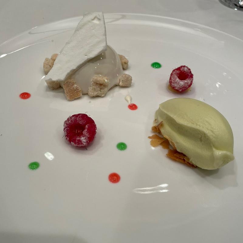 チョコレートムース雪見仕立てもみの木アイス(タワーズレストラン クーカーニョ)