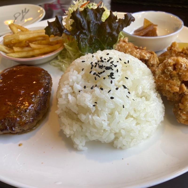 ハンバーグ&唐揚げランチプレート(フルフル )