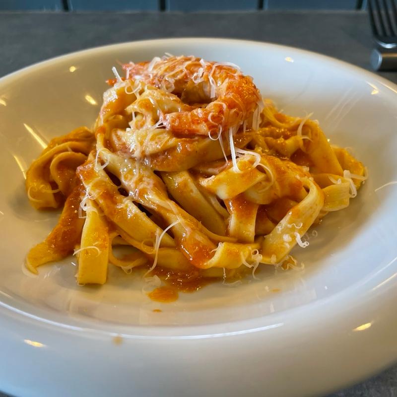 コースランチ　エビのアメリケーヌソース　中札内地鶏のオーブングリル(BASSA osteria)