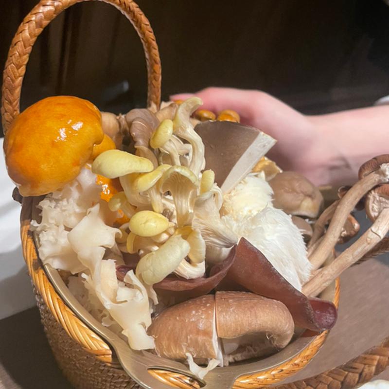 きのこ火鍋(裏の山の木の子)