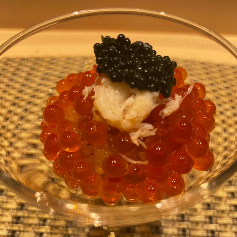 いくらとずわい蟹とトリュフ(横浜 鮨 黒潮海閤)
