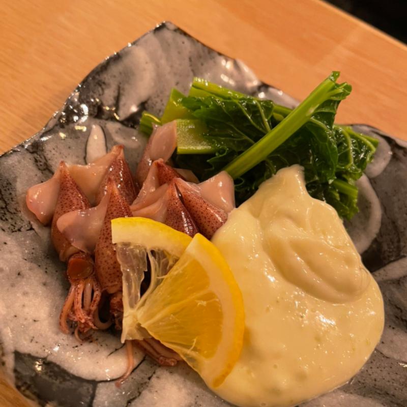 ホタルイカと菜の花のわさびマヨ和え(ナナホシ② マルニ)