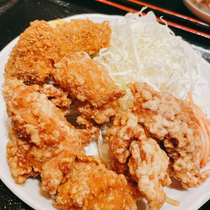 からあげメンチカツ定食(みさち屋 )