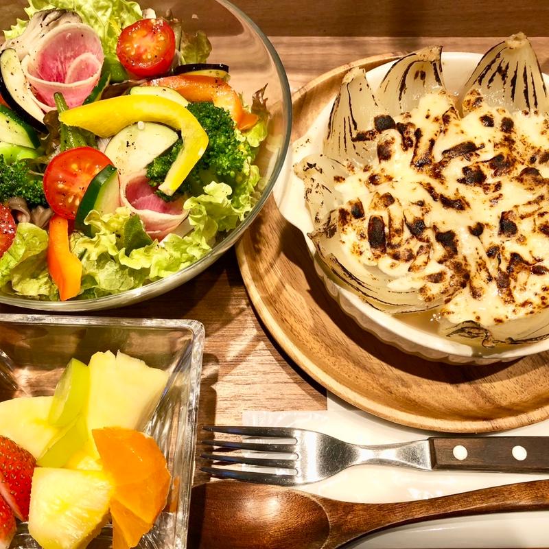 オニオン・グラタン・スープのセット(SEASON‘S CAFE Fruits ＆ Salad)