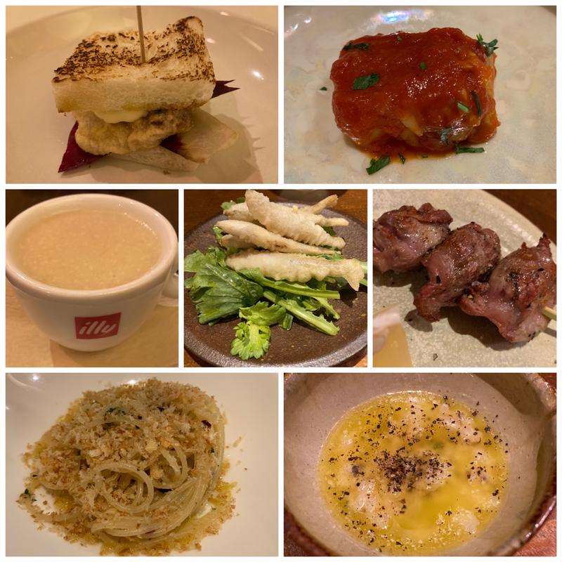 「おいしいものをすこしずつ」コース(アッラ・グリッリア)