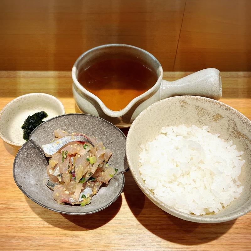 鯵なめろう茶漬け(魚料理 山﨑)