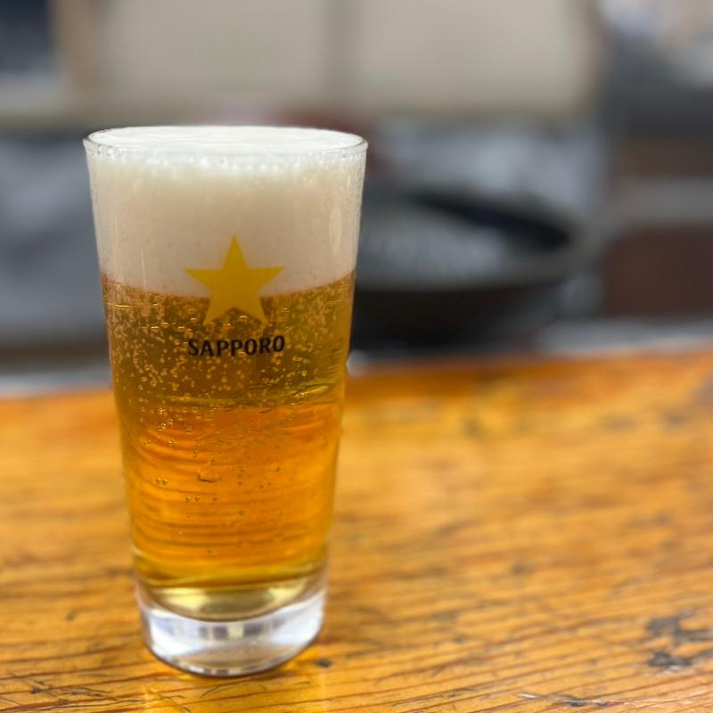 ビール(炭火焼生ラム のざわ)