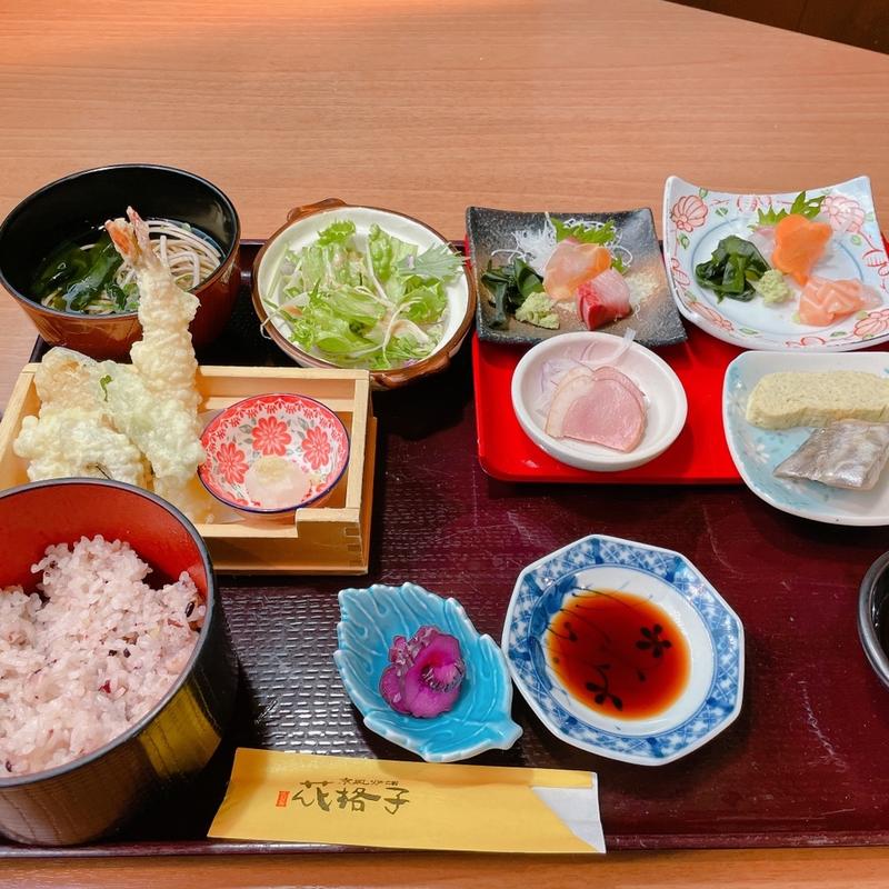 小鉢御膳(花格子)