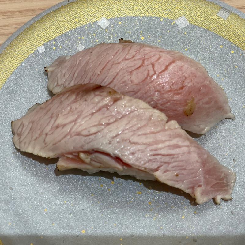 かまとろ炙り　トリュフ塩(廻転寿司 まぐろ問屋 新横浜ぐるめストリート店)