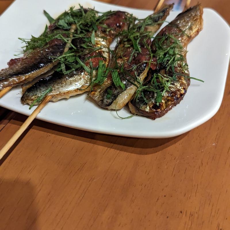 鰯梅肉串(炭火焼 築地本鮪 あべにう 秋葉原店 )