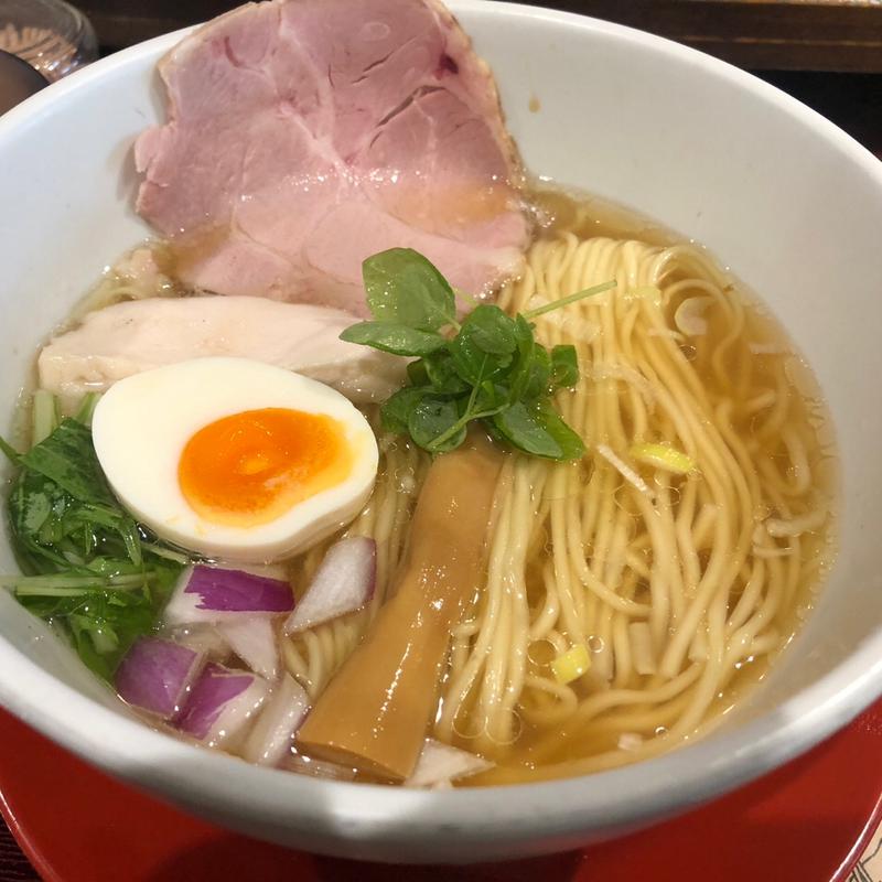 京鴨とノドグロ煮干しそば煮卵付き(拳ラーメン)