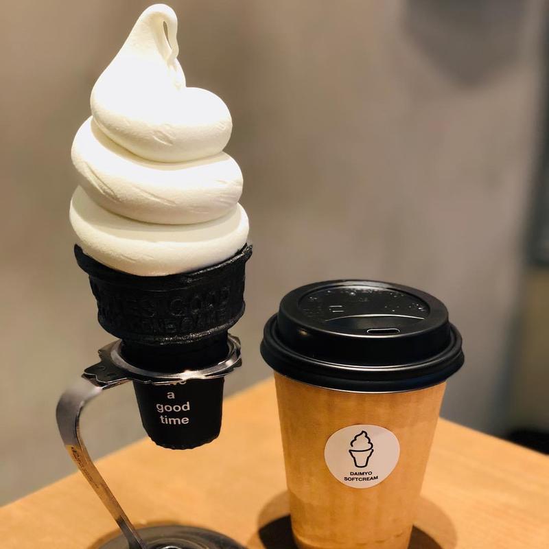 ソフトクリーム ドリンクセット(大名ソフトクリーム 大名店)