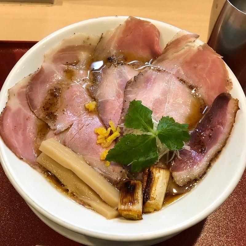 紀州鴨そば+レアチャーシュー増し(燃えよ麺助)