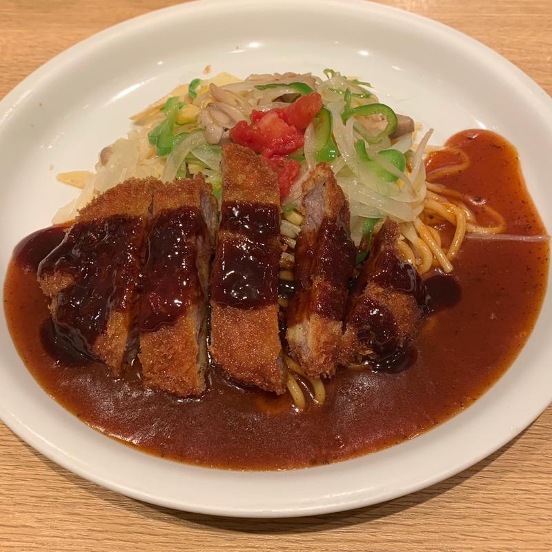 味噌カツあんかけスパ(スパゲティハウス チャオ JR名古屋駅太閤通口店)