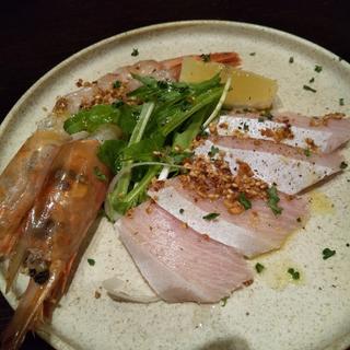 赤海老と旬の鮮魚のカルパッチョ(GINZA我歩 （GAPPO）)