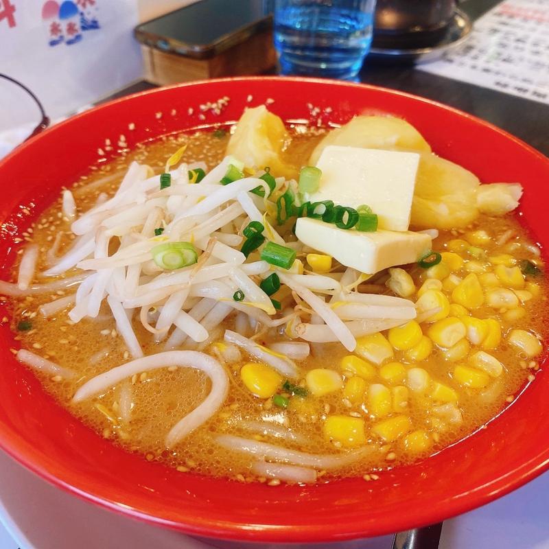 味噌ラーメン(コーントッピング)(味噌屋せいべえ春日部店)
