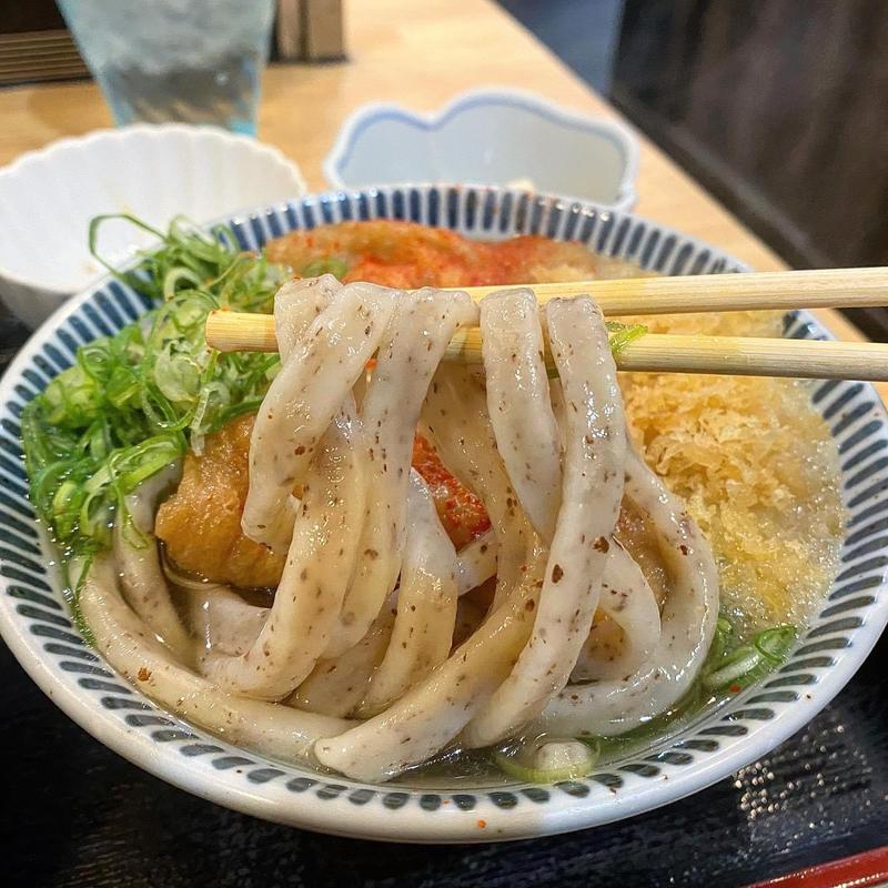 朝定食 温 きつねあげ(うどん 讃く)