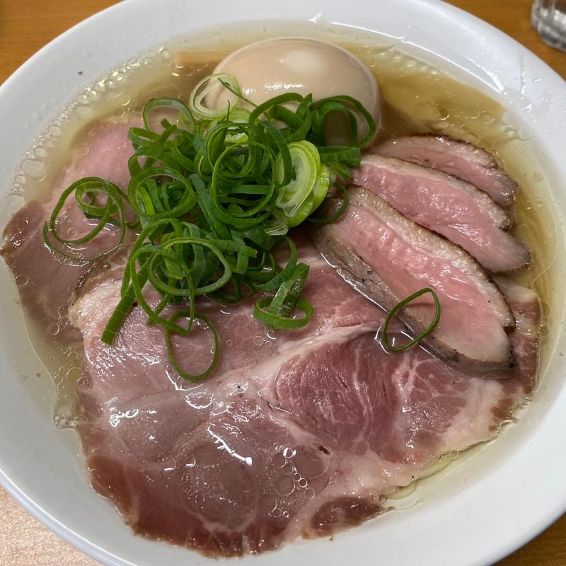 鴨出汁塩中華そば＋九条ねぎ(中華そばドナルド)