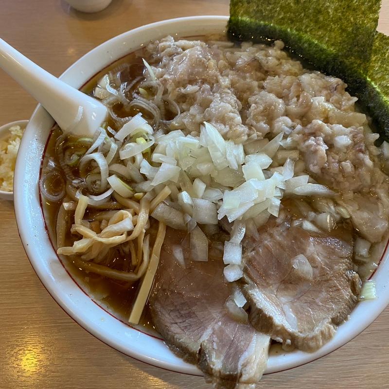 中華そば(中) たまねぎ　にんにく　身入りW(手打ち中華そば 酒田)