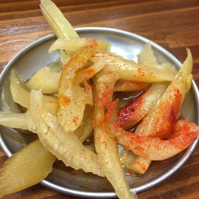 セロリナンプラー漬け(大衆食堂スタンドそのだ)